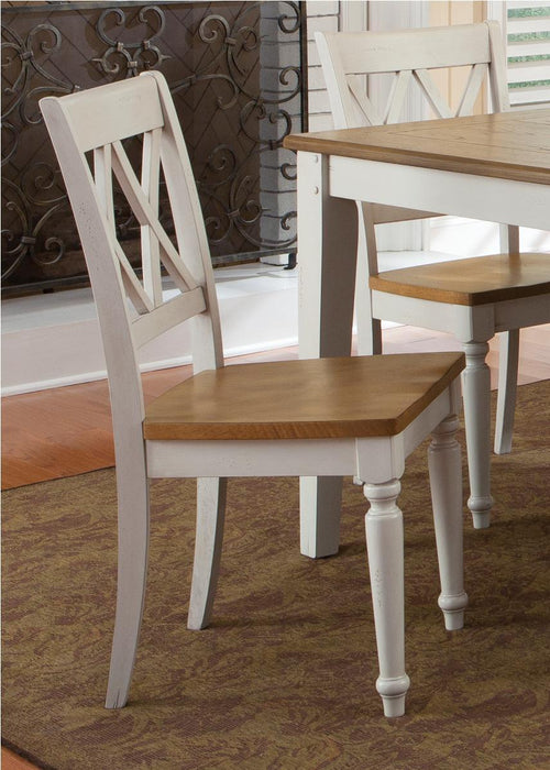 Liberty Furniture Al Fresco Double X Back Side Chair (Set of 2)  in Driftwood/Sand - Furniture Max (Falls Church,VA) *