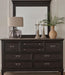 Liberty Furniture Allyson Park Crown Mirror in Wirebrushed Black Forest - Furniture Max (Falls Church,VA) *