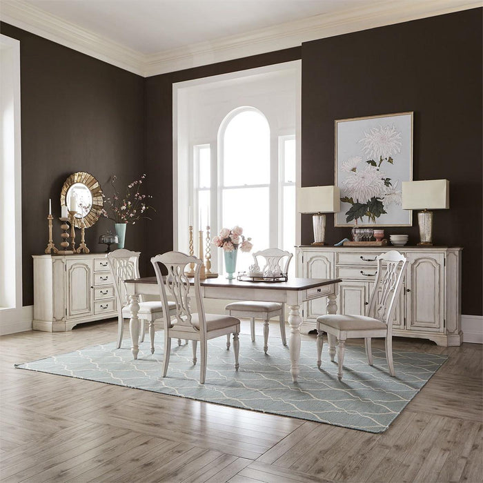Liberty Furniture Abbey Road Slat Back Side Chair (Set of 2) in Porcelain White - Furniture Max (Falls Church,VA) *