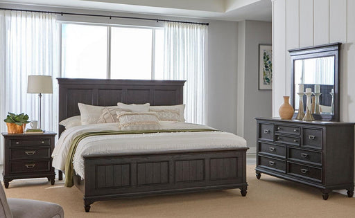 Liberty Furniture Allyson Park King Panel Bed in Wirebrushed Black Forest - Furniture Max (Falls Church,VA) *