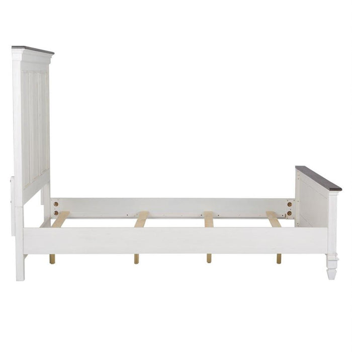 Liberty Furniture Allyson Park California King Panel Bed in Wirebrushed White