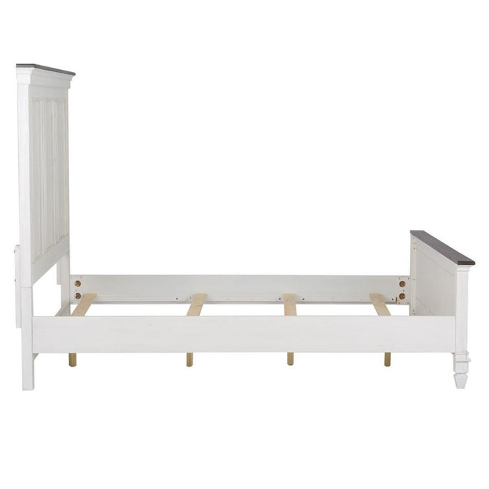 Liberty Furniture Allyson Park Queen Panel Bed in Wirebrushed White