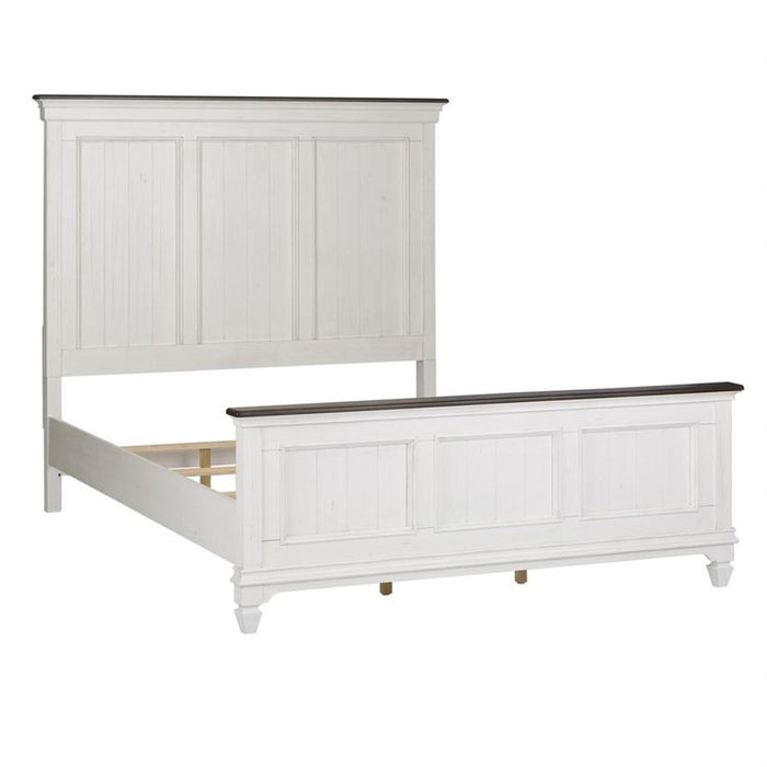 Liberty Furniture Allyson Park King Panel Bed in Wirebrushed White