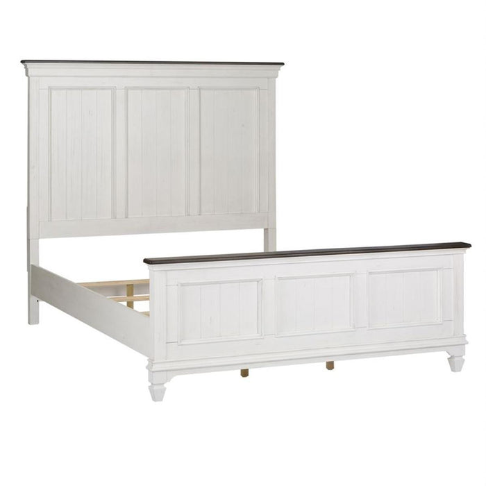 Liberty Furniture Allyson Park California King Panel Bed in Wirebrushed White