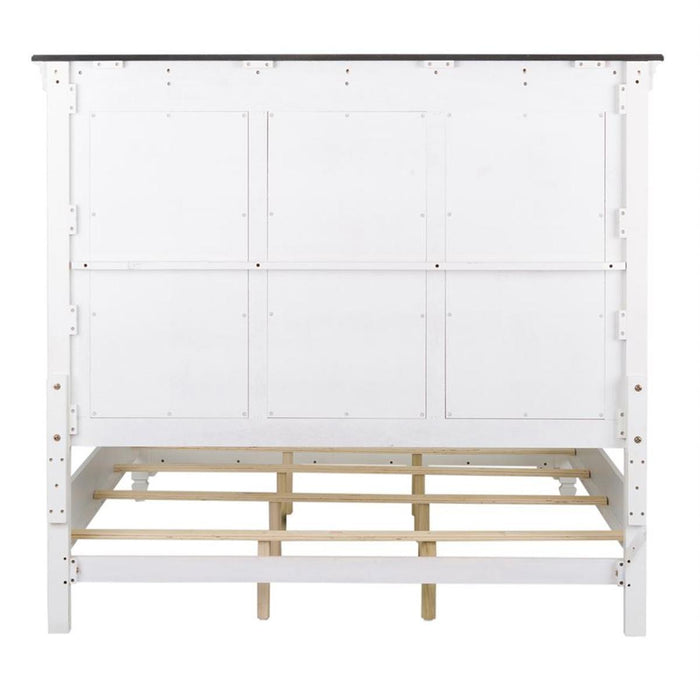 Liberty Furniture Allyson Park King Panel Bed in Wirebrushed White