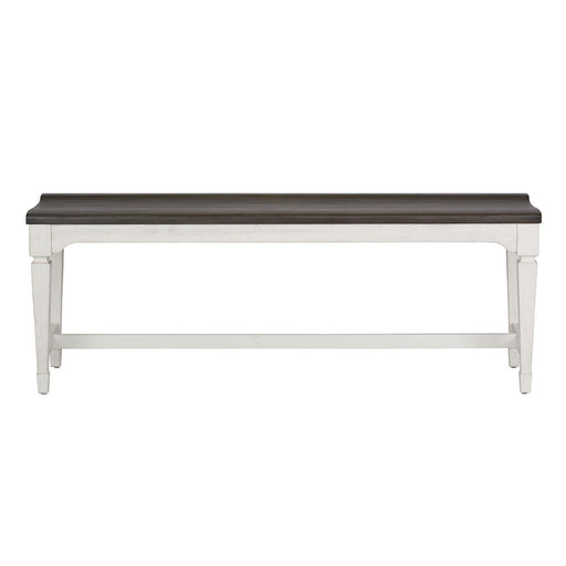 Liberty Furniture Allyson Park Wood Seat Bench in Wirebrushed White - Furniture Max (Falls Church,VA) *