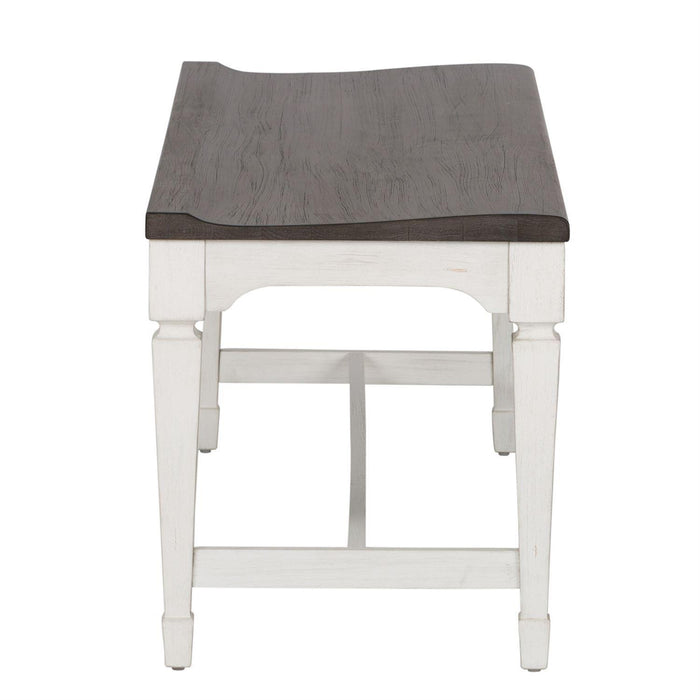 Liberty Furniture Allyson Park Wood Seat Bench in Wirebrushed White