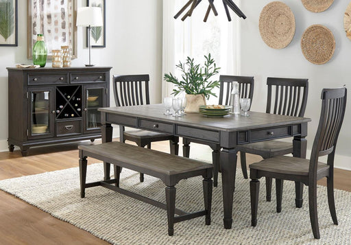 Liberty Furniture Allyson Park Rectangular Leg in Wirebrushed Black Forest - Furniture Max (Falls Church,VA) *