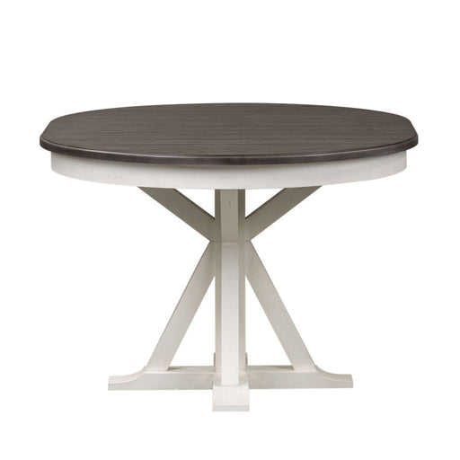 Liberty Furniture Allyson Park Pedestal Table in White with Charcoal - Furniture Max (Falls Church,VA) *