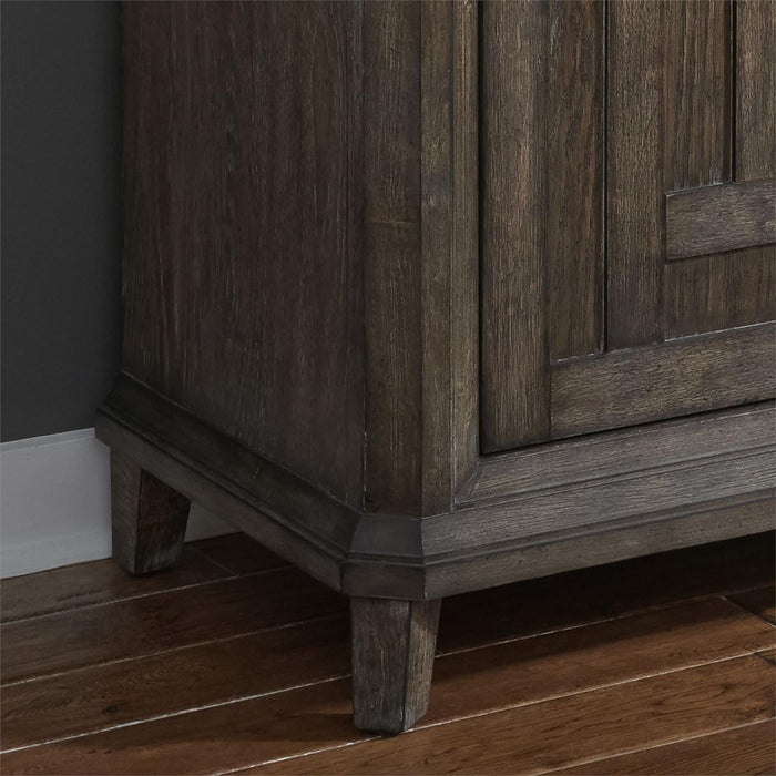 Liberty Furniture Artisan Prairie Door Chest in Wirebrushed aged oak with gray dusty wax - Furniture Max (Falls Church,VA) *