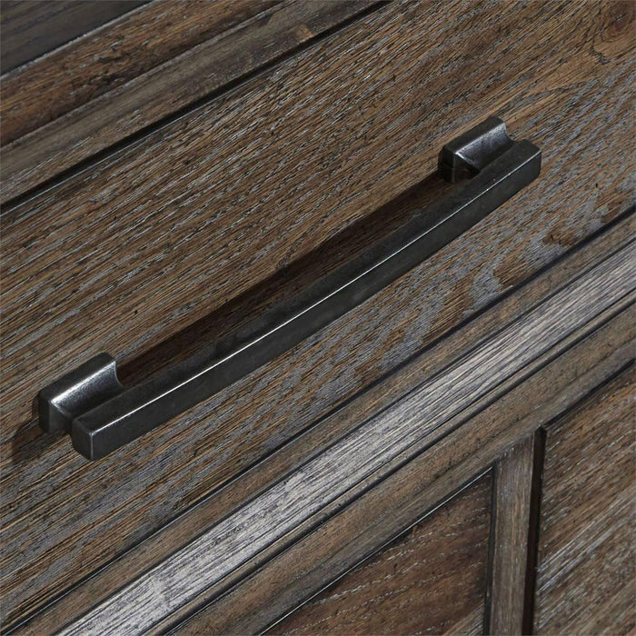 Liberty Furniture Artisan Prairie Drawer Chest in Wirebrushed aged oak with gray dusty wax - Furniture Max (Falls Church,VA) *
