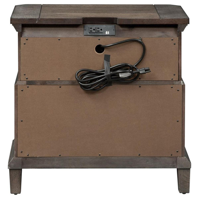 Liberty Furniture Artisan Prairie Drawer Nightstand in Wirebrushed Aged Oak