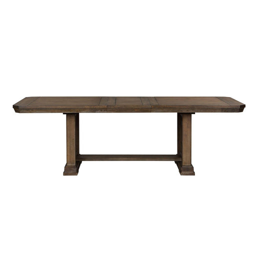 Liberty Furniture Artisan Prairie Trestle Dining Table in Aged Oak - Furniture Max (Falls Church,VA) *