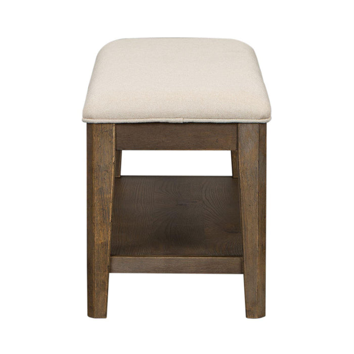 Liberty Furniture Artisan Prairie Upholstered Bench (RTA) in Aged Oak - Furniture Max (Falls Church,VA) *