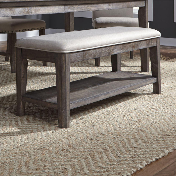 Liberty Furniture Artisan Prairie Upholstered Bench (RTA) in Aged Oak - Furniture Max (Falls Church,VA) *