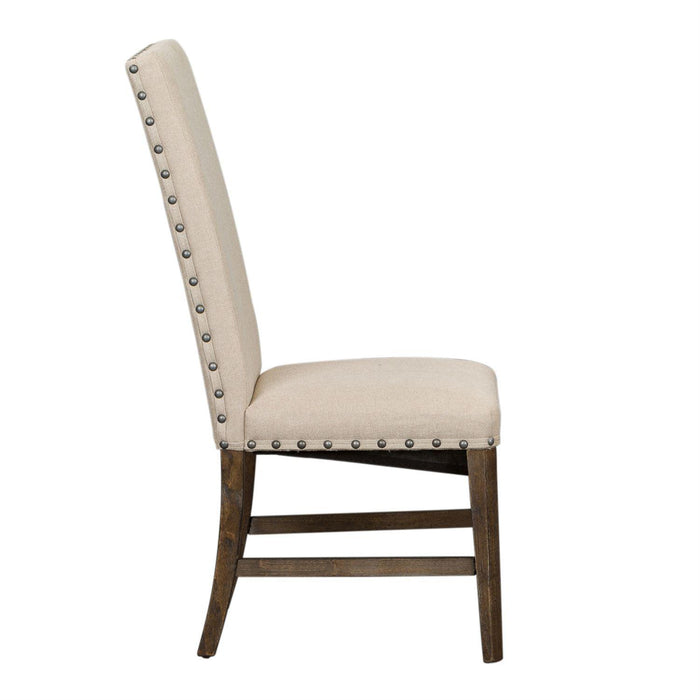 Liberty Furniture Artisan Prairie Upholstered Side Chair (RTA) in Aged Oak (Set of 2) - Furniture Max (Falls Church,VA) *
