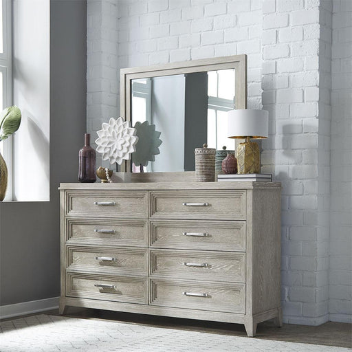 Liberty Furniture Belmar 8 Drawer Dresser in Washed Taupe and Silver Champagne - Furniture Max (Falls Church,VA) *