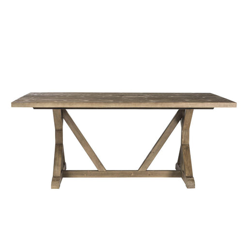 Liberty Furniture Carolina Lakes Trestle Table in Weathered Gray - Furniture Max (Falls Church,VA) *