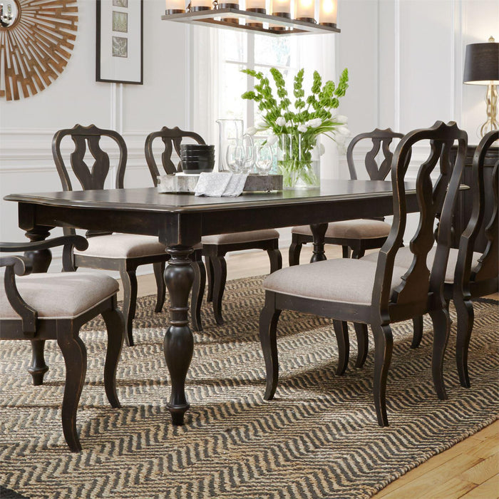 Liberty Furniture Chesapeake Rectangular Leg Dining Table in Antique Black