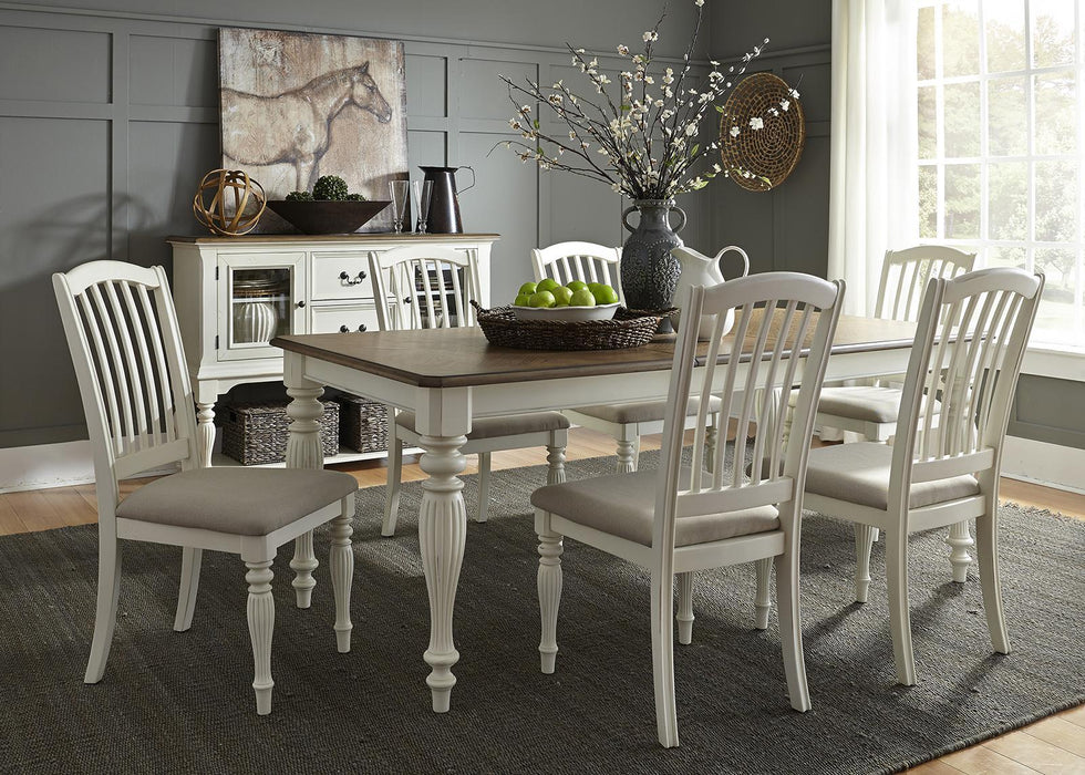 Liberty Furniture Cumberland Creek Rectangular Leg Table in Nutmeg/White - Furniture Max (Falls Church,VA) *