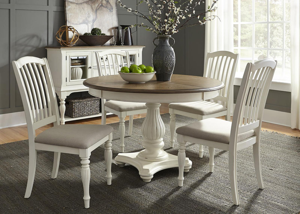 Liberty Furniture Cumberland Creek Slat Back Side Chair in Nutmeg/White (Set of 2) - Furniture Max (Falls Church,VA) *
