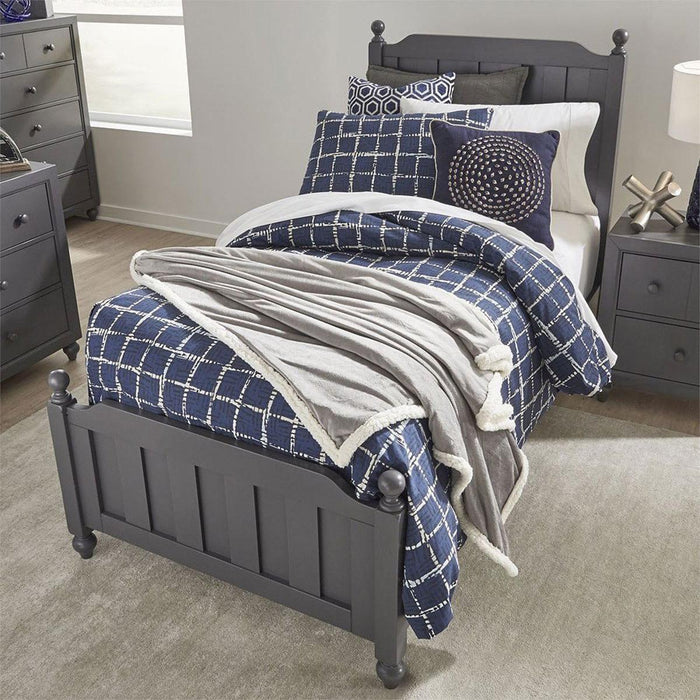Liberty Furniture Cottage View Twin Panel Bed in Dark Gray