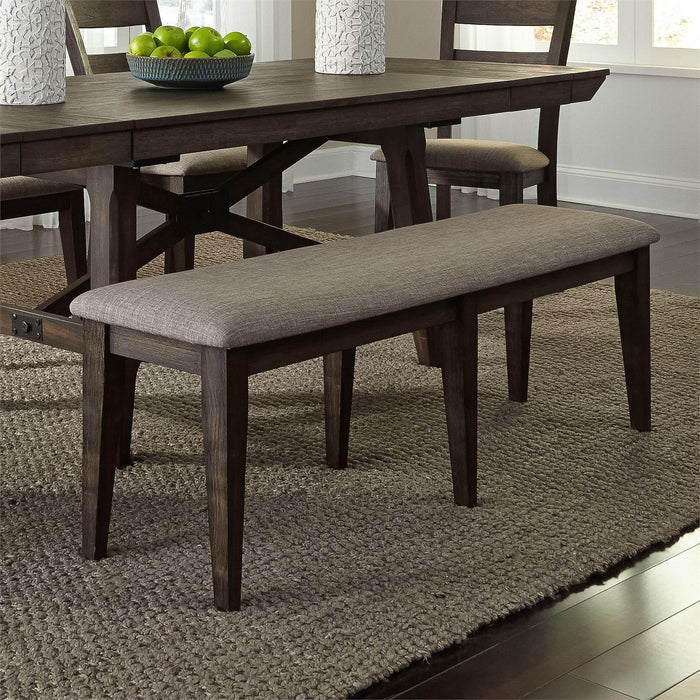 Liberty Furniture Double Bridge Bench (RTA) in Dark Chestnut - Furniture Max (Falls Church,VA) *