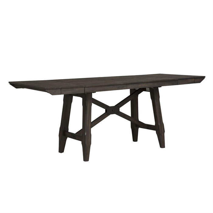 Liberty Furniture Double Bridge Gathering Table in Dark Chestnut