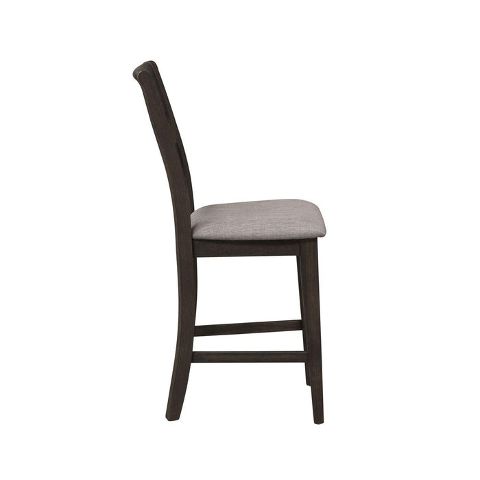 Liberty Furniture Double Bridge Splat Back Counter Chair (RTA) in Dark Chestnut (Set of 2) - Furniture Max (Falls Church,VA) *
