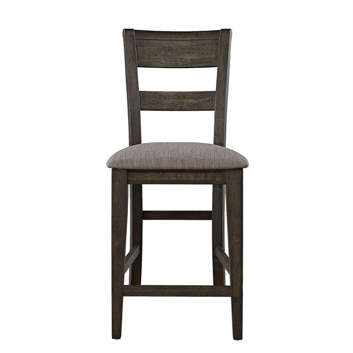 Liberty Furniture Double Bridge Splat Back Counter Chair (RTA) in Dark Chestnut (Set of 2) - Furniture Max (Falls Church,VA) *