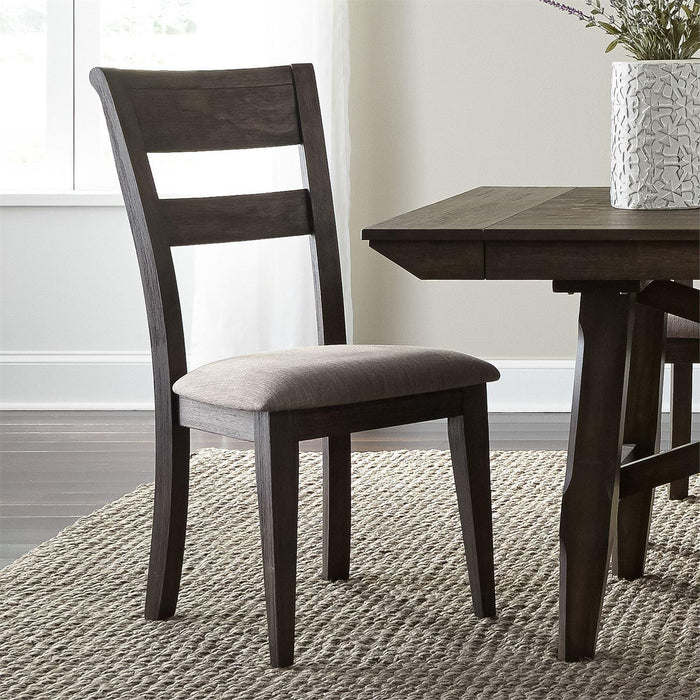 Liberty Furniture Double Bridge Splat Back Side Chair (RTA) in Dark Chestnut (Set of 2) - Furniture Max (Falls Church,VA) *