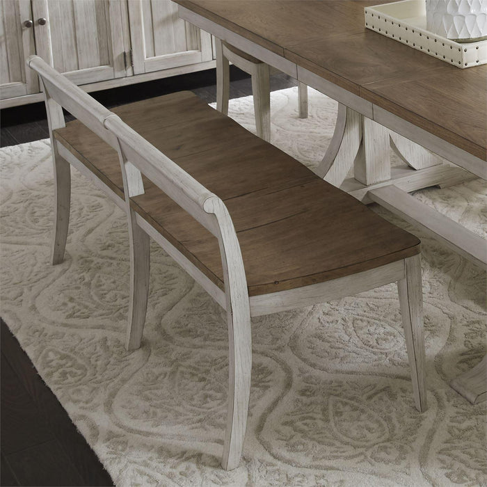 Liberty Furniture Farmhouse Reimagined Bench (RTA) in Antique White - Furniture Max (Falls Church,VA) *