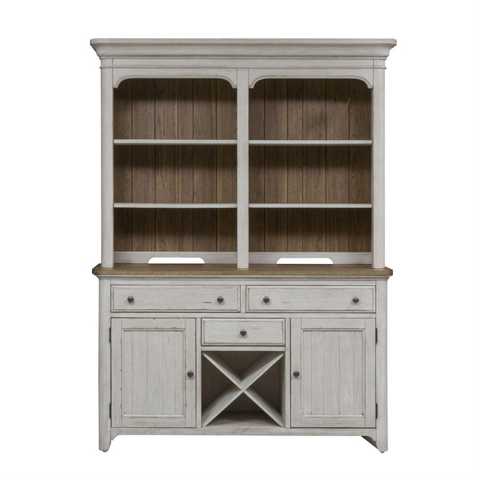 Liberty Furniture Farmhouse Reimagined Hutch & Buffet in Antique White