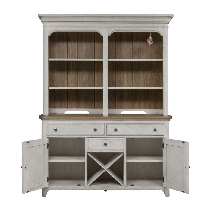 Liberty Furniture Farmhouse Reimagined Hutch & Buffet in Antique White