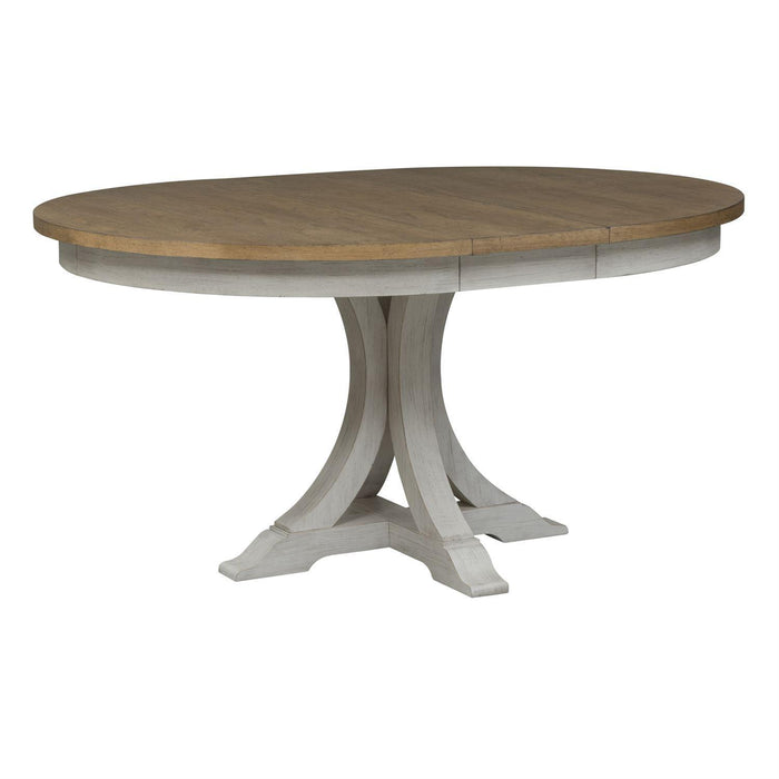 Liberty Furniture Farmhouse Reimagined Pedestal Dining Table in Antique White - Furniture Max (Falls Church,VA) *