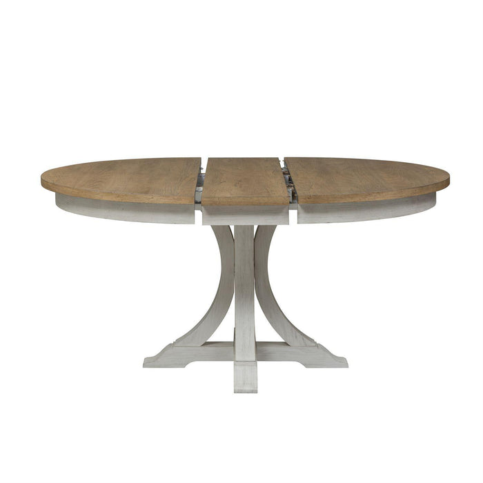 Liberty Furniture Farmhouse Reimagined Pedestal Dining Table in Antique White - Furniture Max (Falls Church,VA) *