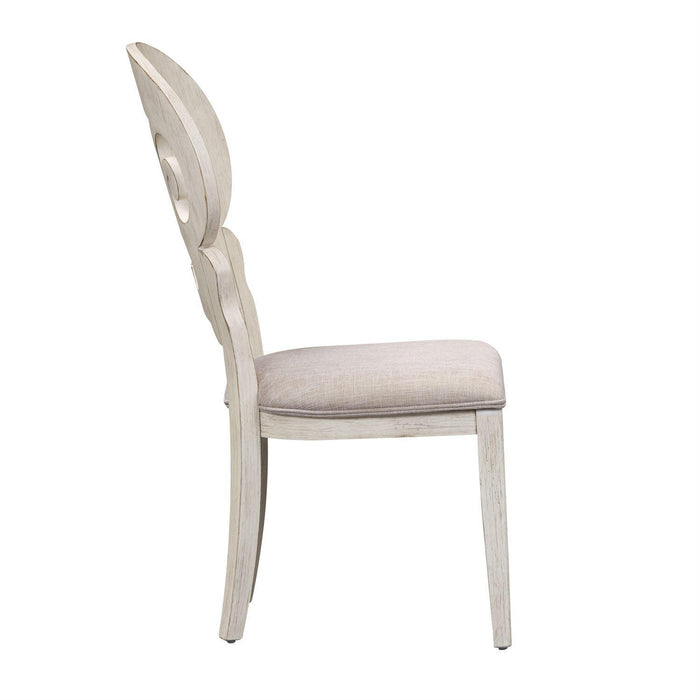 Liberty Furniture Farmhouse Reimagined Splat Back Side Chair (RTA) in Antique White (Set of 2) - Furniture Max (Falls Church,VA) *