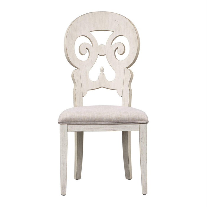Liberty Furniture Farmhouse Reimagined Splat Back Side Chair (RTA) in Antique White (Set of 2) - Furniture Max (Falls Church,VA) *