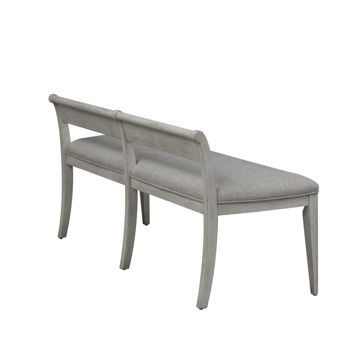 Liberty Furniture Farmhouse Reimagined Upholstered Bench (RTA) in Antique White