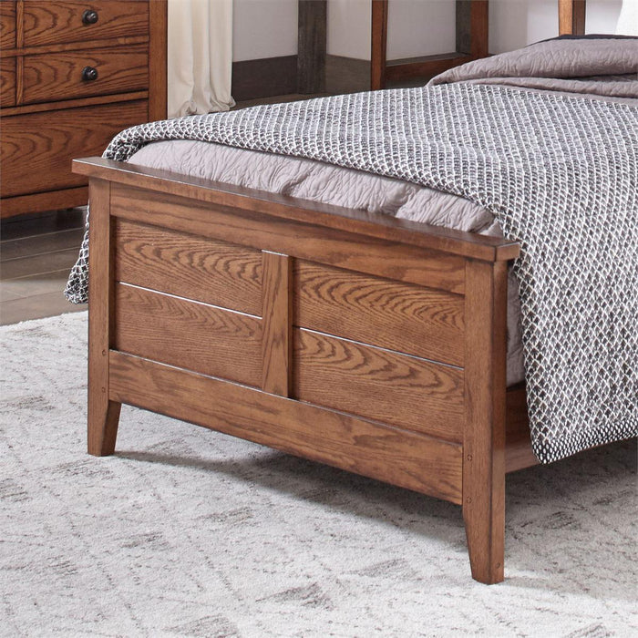 Liberty Furniture Grandpa's Cabin Youth Twin Panel Bed in Aged Oak