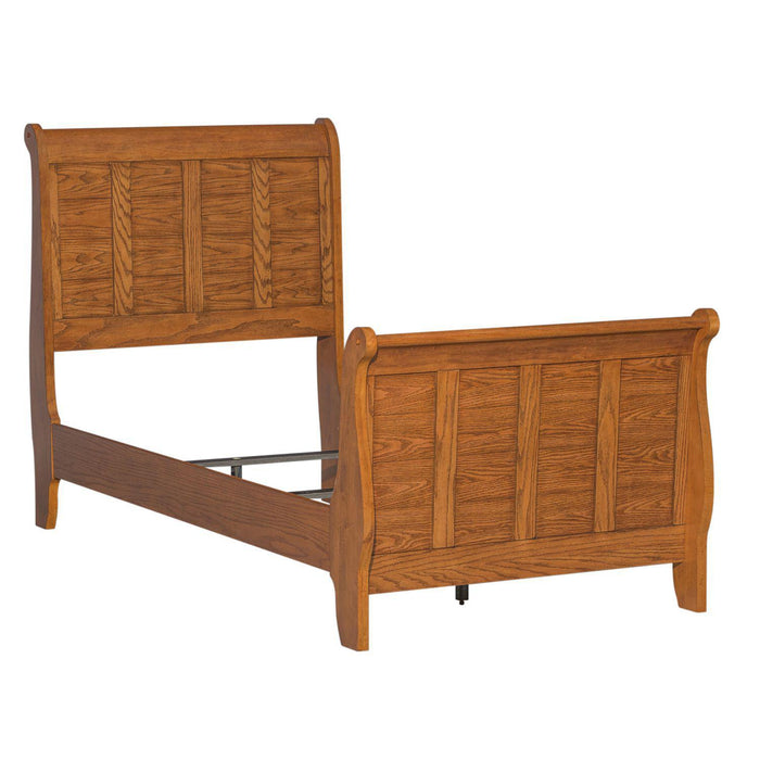 Liberty Furniture Grandpa's Cabin Youth Twin Sleigh Bed in Aged Oak - Furniture Max (Falls Church,VA) *