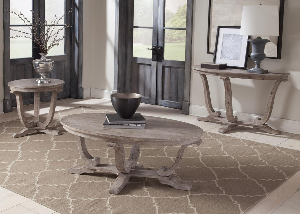 Liberty Furniture Greystone Mill End Table in Stone White - Furniture Max (Falls Church,VA) *