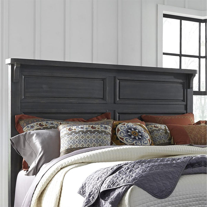 Liberty Furniture Harvest Home King Panel Bed in Chalkboard