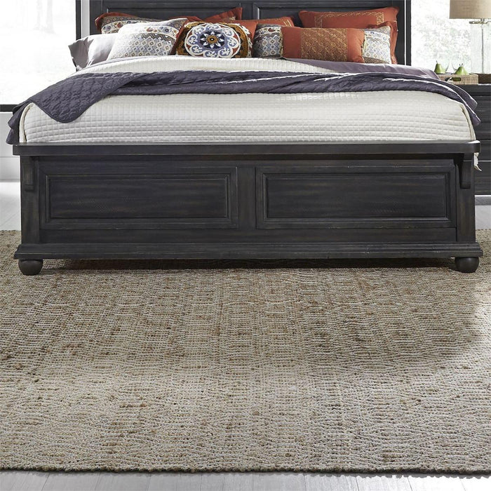 Liberty Furniture Harvest Home Queen Panel Bed in Chalkboard