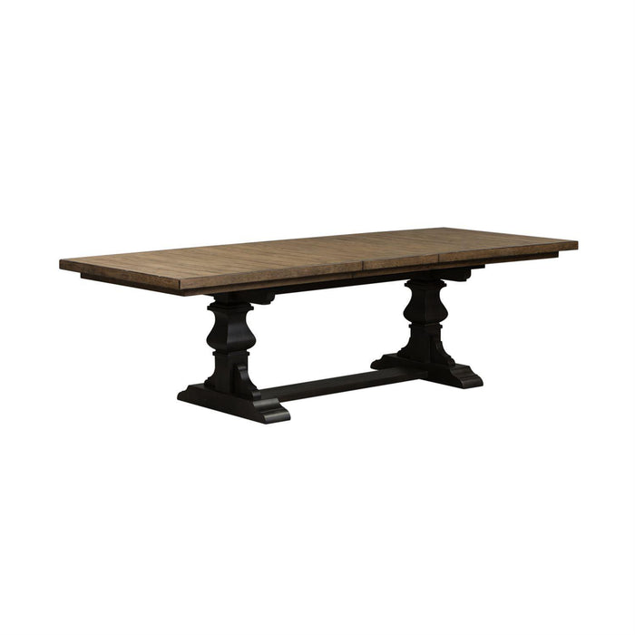 Liberty Furniture Harvest Home Trestle Dining Table in Chalkboard - Furniture Max (Falls Church,VA) *