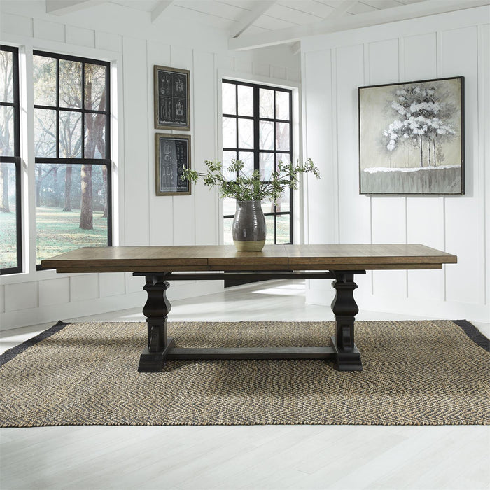 Liberty Furniture Harvest Home Trestle Dining Table in Chalkboard - Furniture Max (Falls Church,VA) *