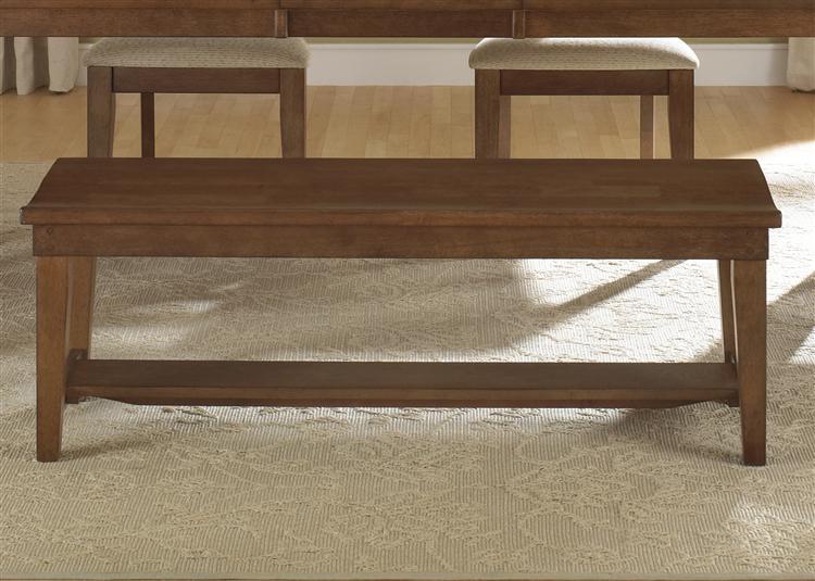 Liberty Furniture Hearthstone Bench in Rustic Oak - Furniture Max (Falls Church,VA) *