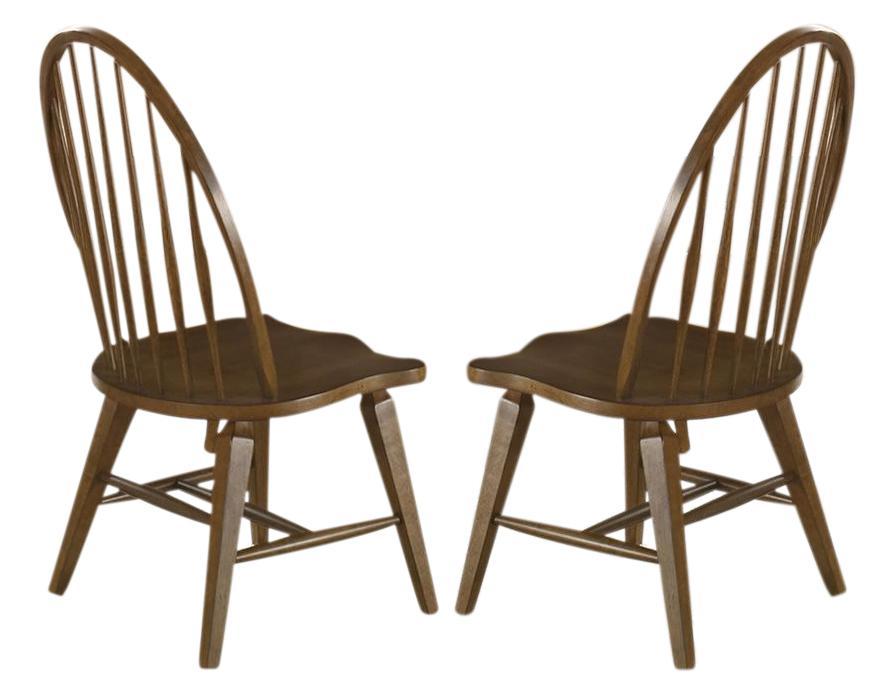 Liberty Furniture Hearthstone Windsor Back Side Chair  in Rustic Oak (Set of 2) - Furniture Max (Falls Church,VA) *