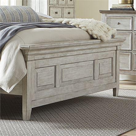Liberty Furniture Heartland Queen Panel Bed in Antique White