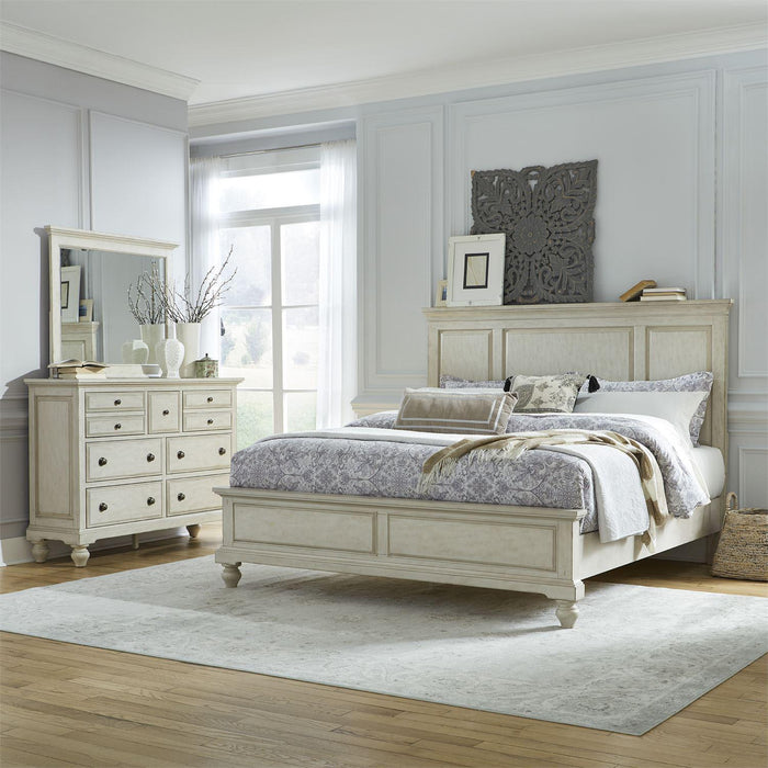 Liberty Furniture High Country Queen Panel Bed in Antique White